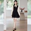 Elegant Faux Two-Piece Spliced Shirt Dress