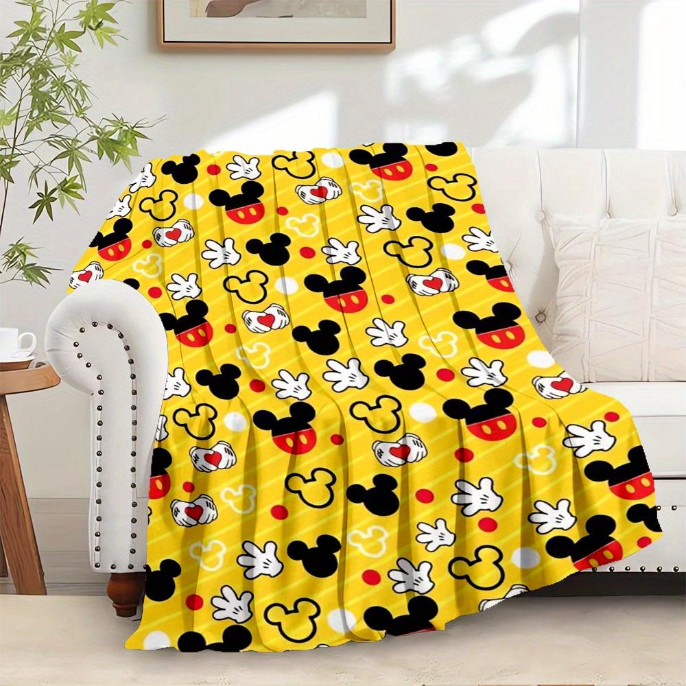 

1pc Velvet Mickey Mouse Pattern Throw Blanket for Bedding, Sofa Cover, Gift, Home Decor - Soft and 75x90cm