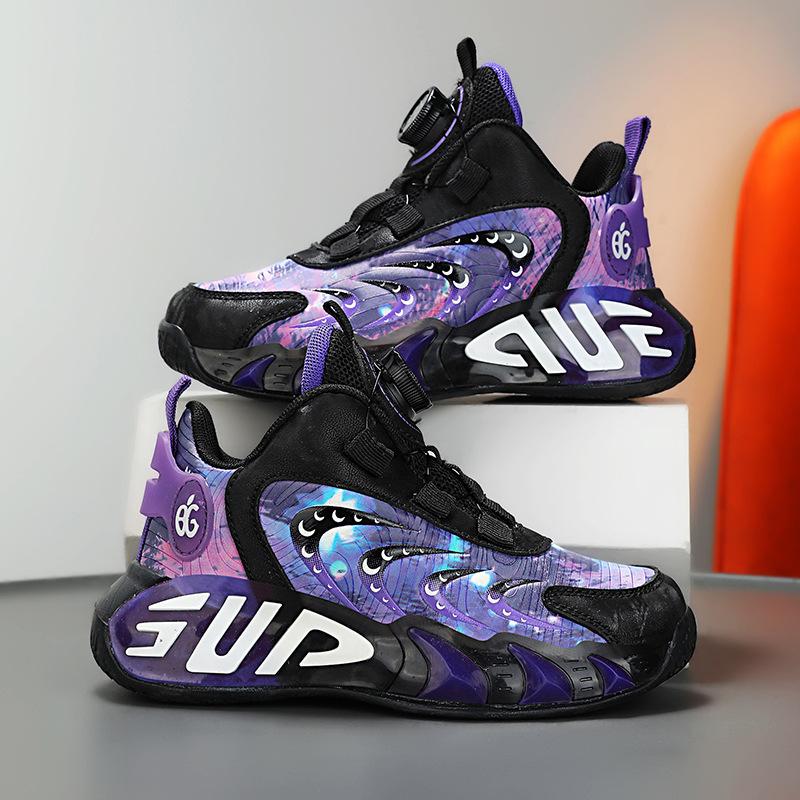 Children's shoes Boys' basketball shoes Autumn and winter new girls' running shoes Fleece warm cotton shoes Waterproof sports shoes