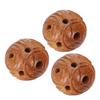 10Pcs Peach Wood Beads Carving for   Bracelet Necklace Crafts Pendants Accessories