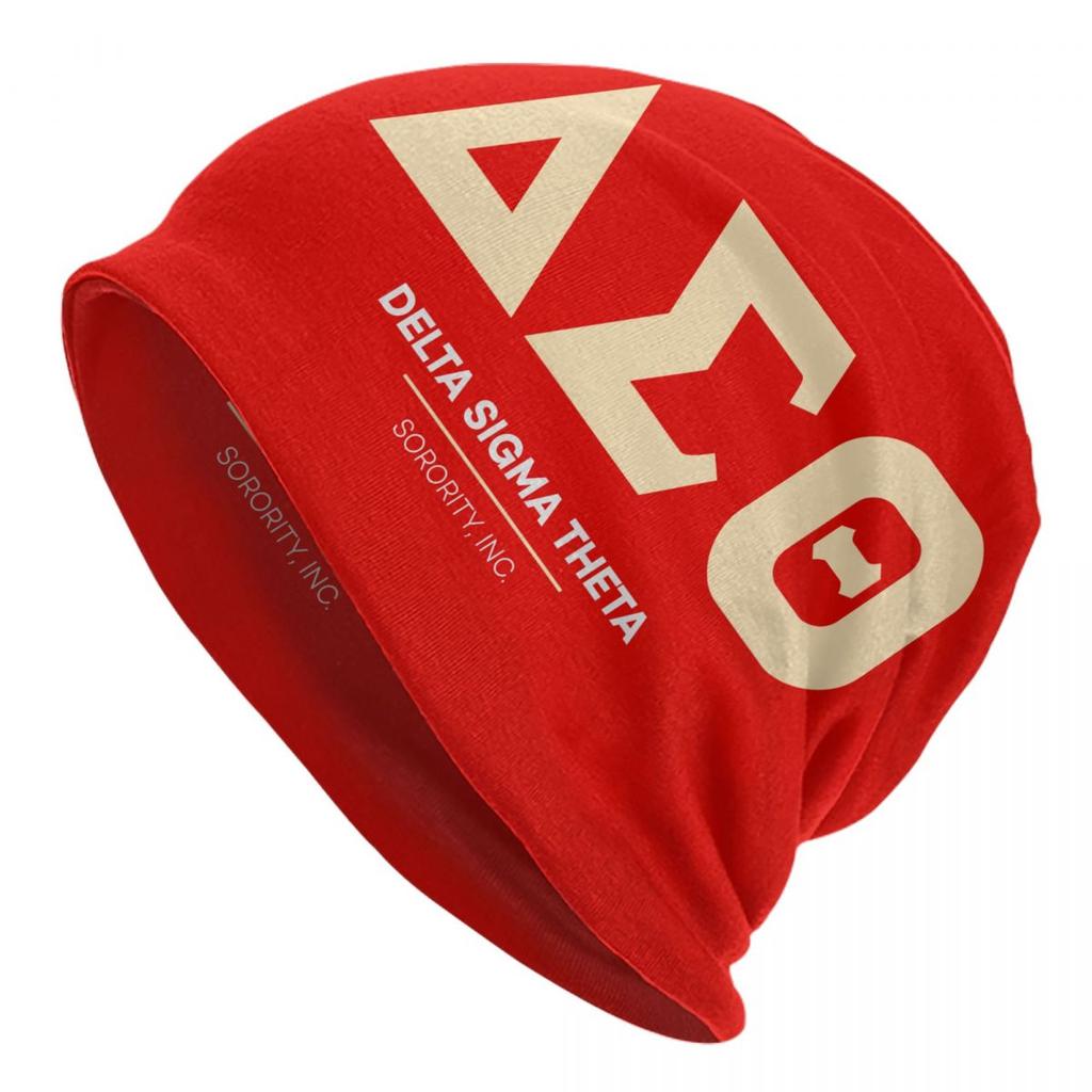 Custom Delta Sigmas Theta Bonnet Hats Street Knitted Hat For Women Unisex Warm Winter Skullies Beanies Caps