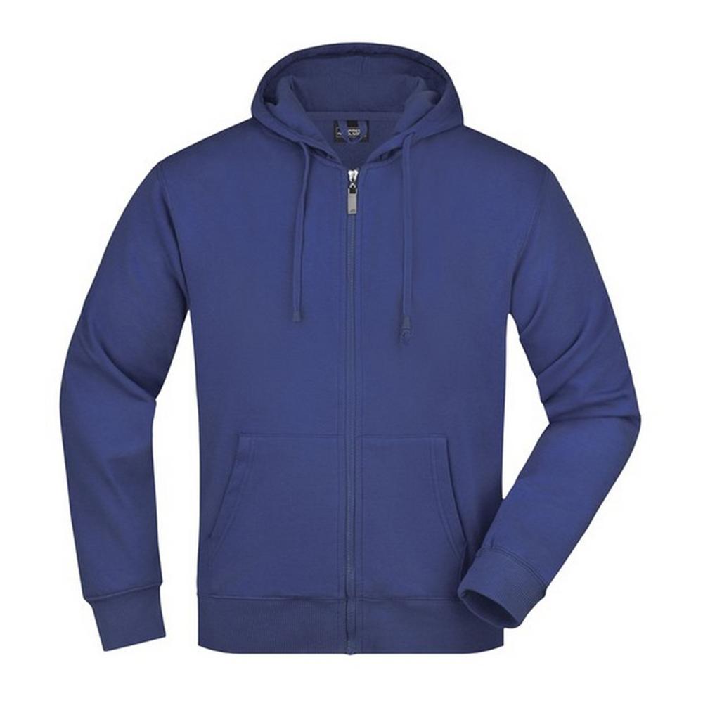 James and Nicholson Mens Full Zip Hoodie