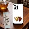 Cute cartoon Boonie Bears Phone Case For iPhone 17,16,15,14,13,12,11 Plus,Pro Max,XS,Soft Silicone Black Cover