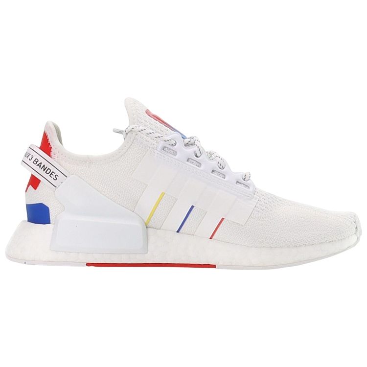 Adidas Originals NMD_R1 V2 Fabric Comfortable Daily Sports Non-Slip Low-Top Lifestyle Casual Shoes Unisex Sneakers White Black Blue FY1439