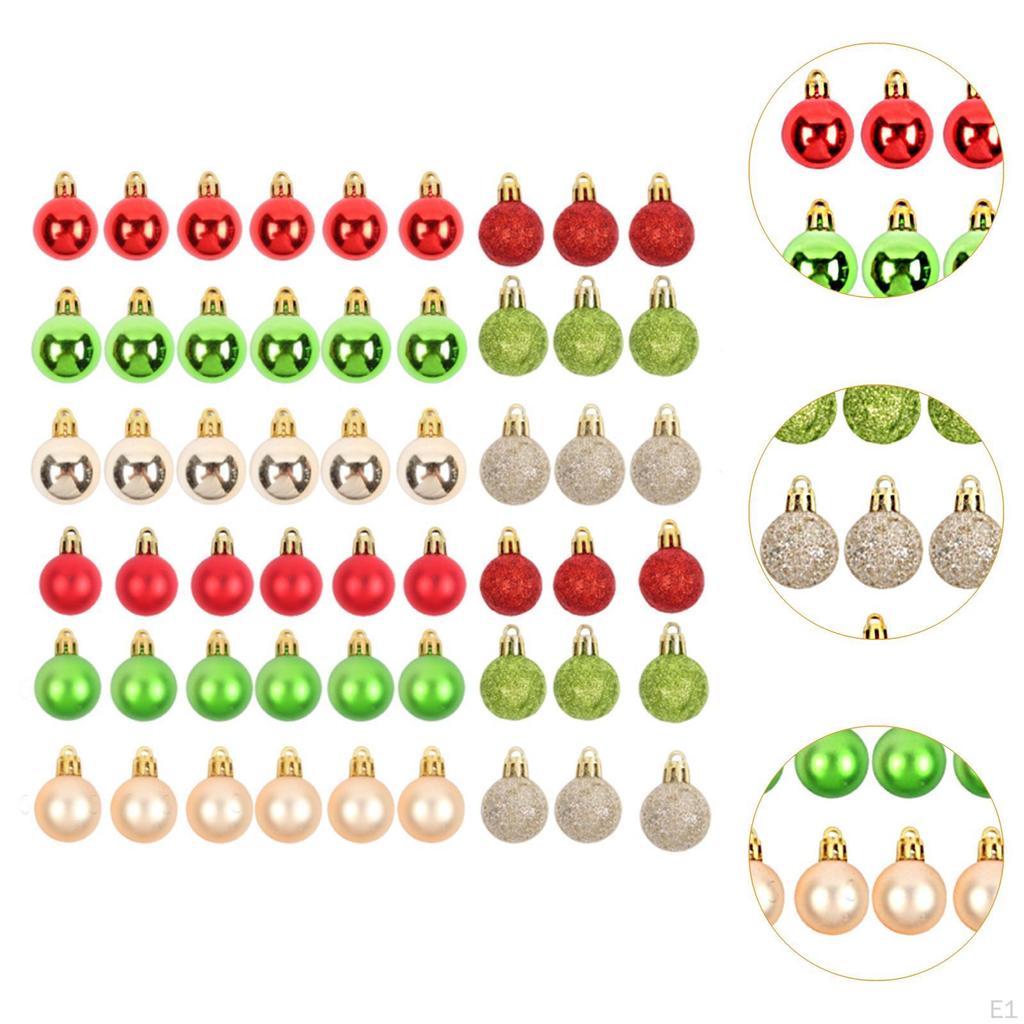 54Pcs Decorative Xmas Balls Festive Indoor Outdoor Hanging Baubles Pendants Christmas
