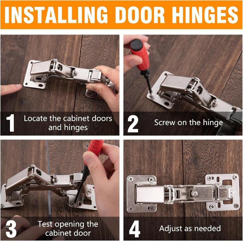 2/1PCS Adjustable Steel Cabinet Hinges 130-170 Degree Hydraulic Soft Close Hinges Kitchen Cupboard Door Hinge Furniture Hardware
