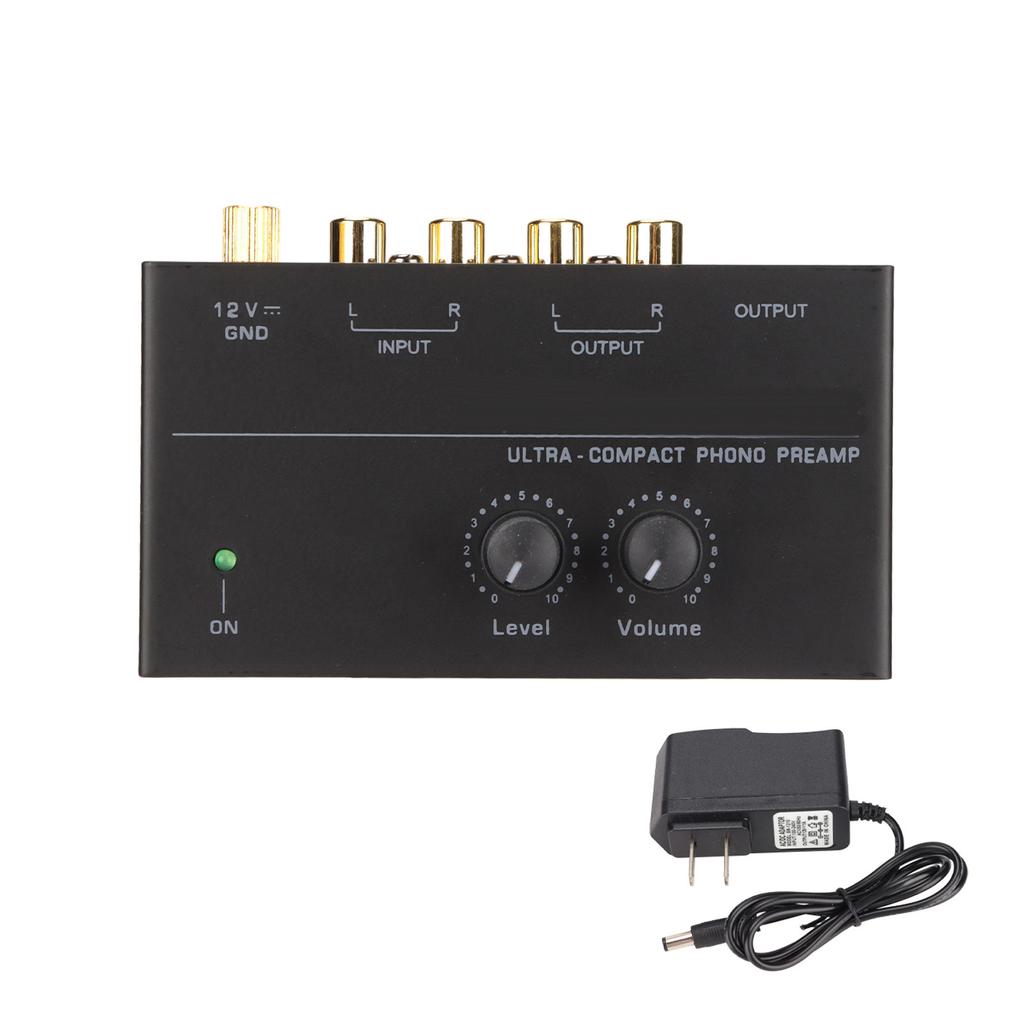 PP500 Phono Preamp Low Noise Stereo RCA Input RCA Output Knob Control Mini Record Player