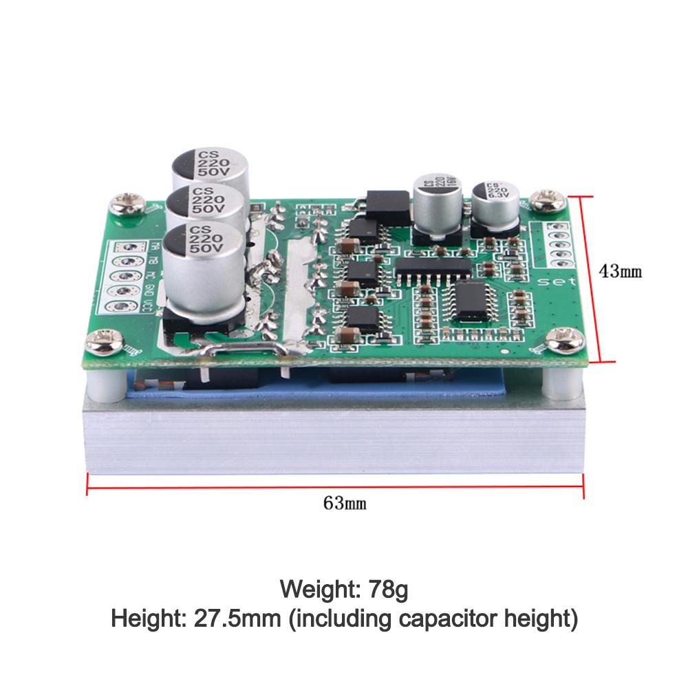 DC 12-36V 15A 500W Brushless Hall Free Motor Driver Board Motor Foward Reverse Speed Controller Control Switch Module
