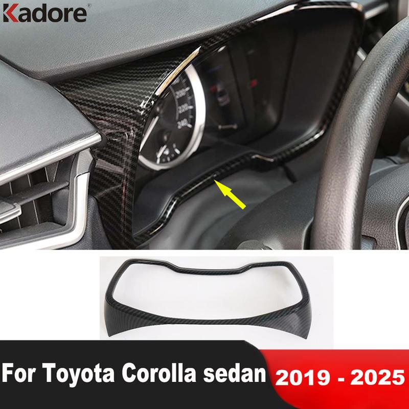 For Toyota Corolla sedan/Cross -2024 2025 Carbon Fiber Car Dashboard trument Panel Frame Cover Trim Interior Accessories