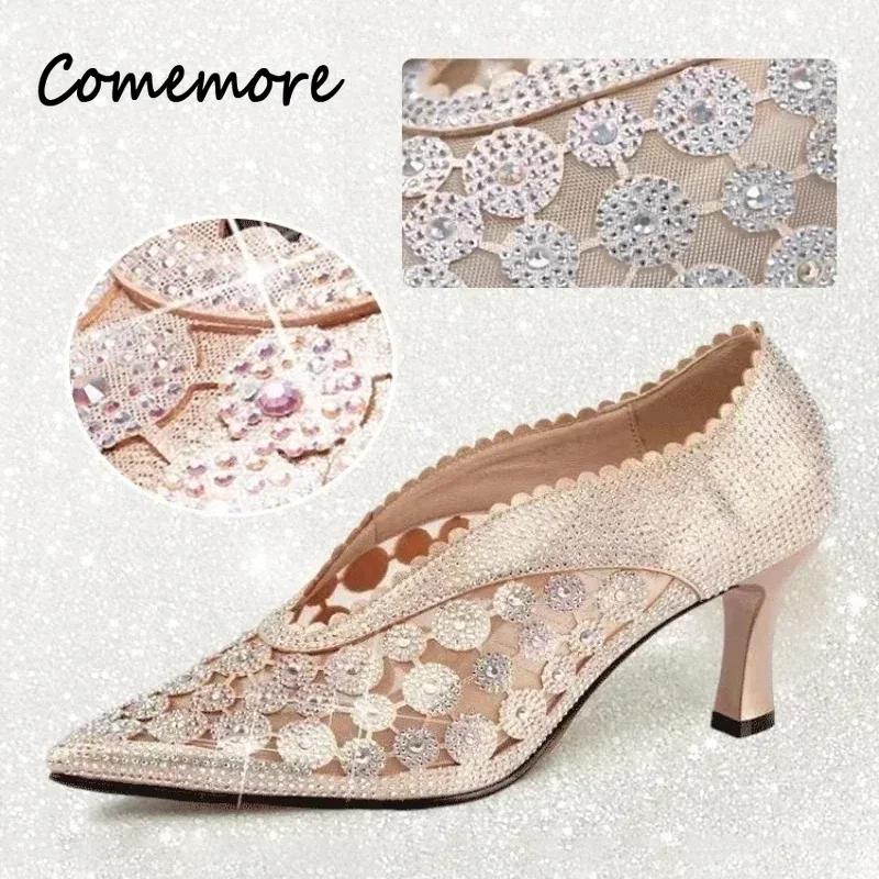 

Туфли на высоком каблуке женские летние женские сетчатые дышащие туфли на платформе с острым носком сексуальные женские туфли Мэри Джейн туфли Zapatos Mujer 35 чёрный