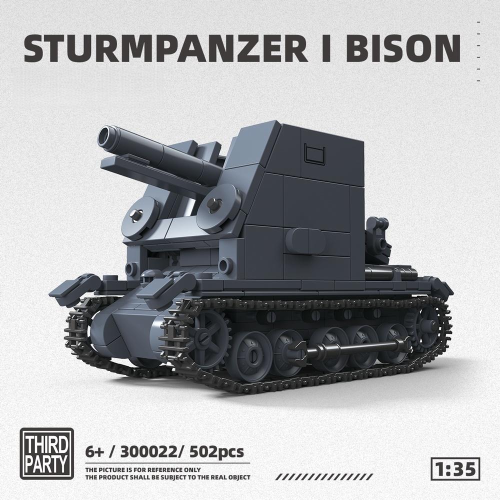 2026 Creative Military Army Soldiers Bison Series Self-Propelled Gun Model Assembly Building Blocks Bricks Toys For Kids