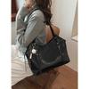 Vintage Frosted Women's Tote Bag  Trendy All-Match Textured Commuter Handbags Solid Color Lady Shoulder Bags