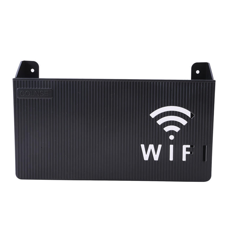Wireless Wifi Router Shelf Storage Box Wall Hanging ABS Cable Power Bracket Organizer Box Household Living Room Decoration