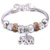 Adjustable Crystal Butterfly Beaded Bracelet - European & American Style Jewelry for Women