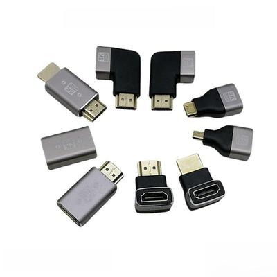 HDMI Pass-Through Adapter 2.1, Aluminiumlegierung, 90°/270° gewinkelt, Mini-Mikrofon, 8K 60Hz.