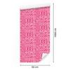 Polynesian Geometric Pattern Wallpaper Powder Pink and Rose 50x1000