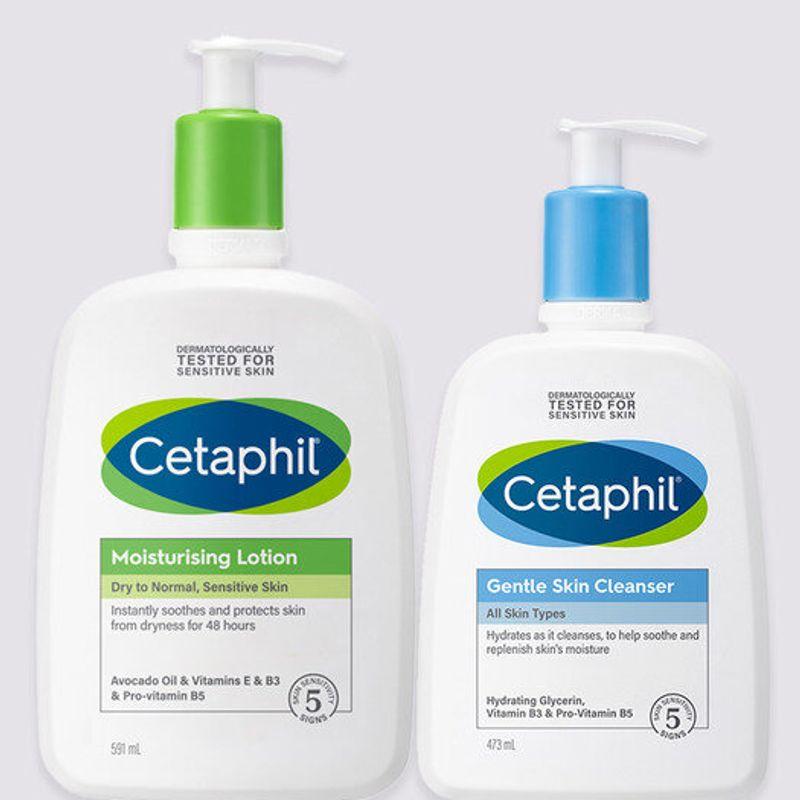Cetaphil Moisturizing Lotion 591ml + Gentle Skin Cleanser 473ml