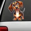 Funny Dachshund Pet Dog Animal Cartoon Car Sticker Waterproof Styling Automobiles Motorcycle Exterior Accessories Vinyl Decals Y19