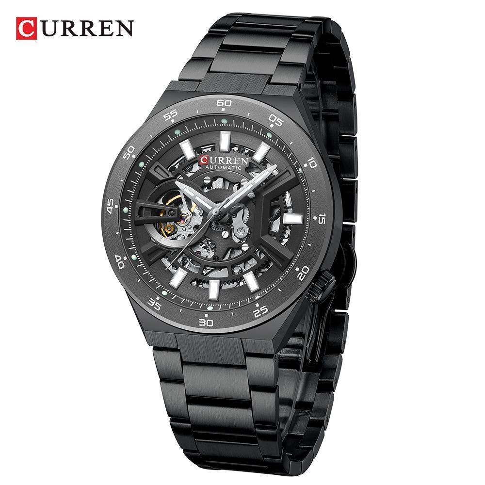 CURREN Casual Fashion Multifunction Mechanical Watch for Men Top Brand Luxury Original Stainless Steel Wrist Watch