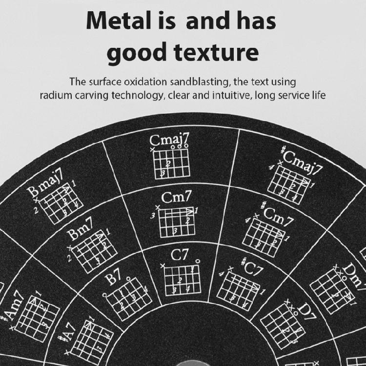 Kolo kvint Guitar Chord Wheel Kovové melodie Nástroj Hudební teorie Deska Učební nástroj pro kytaristy, hudebníky