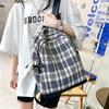 New High-end Middle School Backpack Senior Girls' Schoolbag New Niche Plaid Bag Large Capacity Backpack for Women