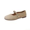 Fashion Low heeled elegant square toe flat shoes for spring summer new soft soled cute round toe casual versatile women's single shoes