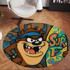 Taz (19) Round Office Rug Decorative Floor Rug for Office Bedroom Living Room and Home Space