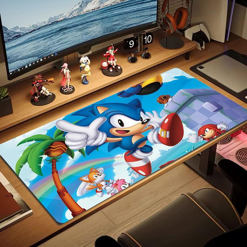 Sonic the Hedgehog Print Cushion Non-slip Laptop Tablet Big Mousepad XXL Mat Mini PC Playmat With Lock Edge