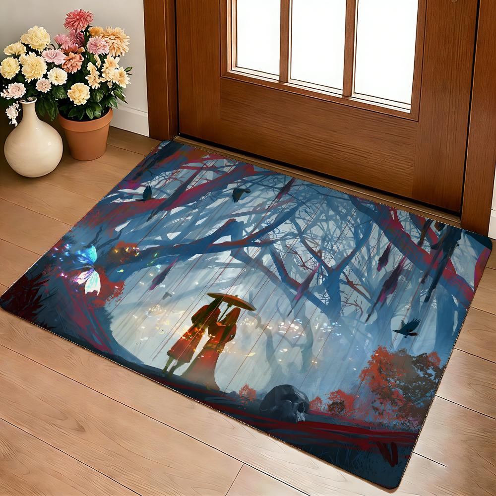 Bl H-Heaven Official's B-Blessing Floor Mat Cozy Flannel Soft Thick Non-Slip Mat For Living Room Bedroom Kitchen Decor Rugs
