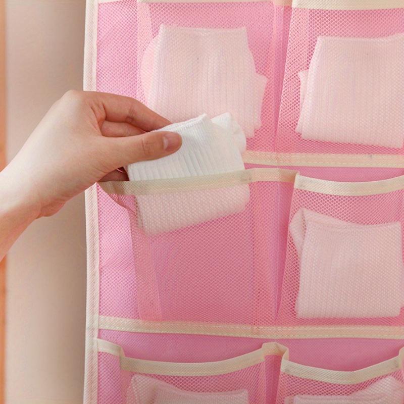 Oboustranný závěsný úložný vak na spodní prádlo, na kolej, domů, do šatníku, závěsný na zeď, skládací vak, organizér na spodky a ponožky