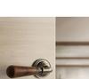 Vintage Style Magnetic Silent Door Lock with Black Walnut Wood Handle