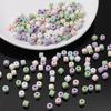 Acrylic Cream Solid Color Small Cylinder Beads for DIY Hairpin, Bracelet, Necklace Jewelry Accessories
