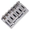 Electric Guitar Saddle Bridge with Screws Wrench 6 String Metal Fixed Hardtail Saddle Bridge Top Load Guitar Tailpiece
