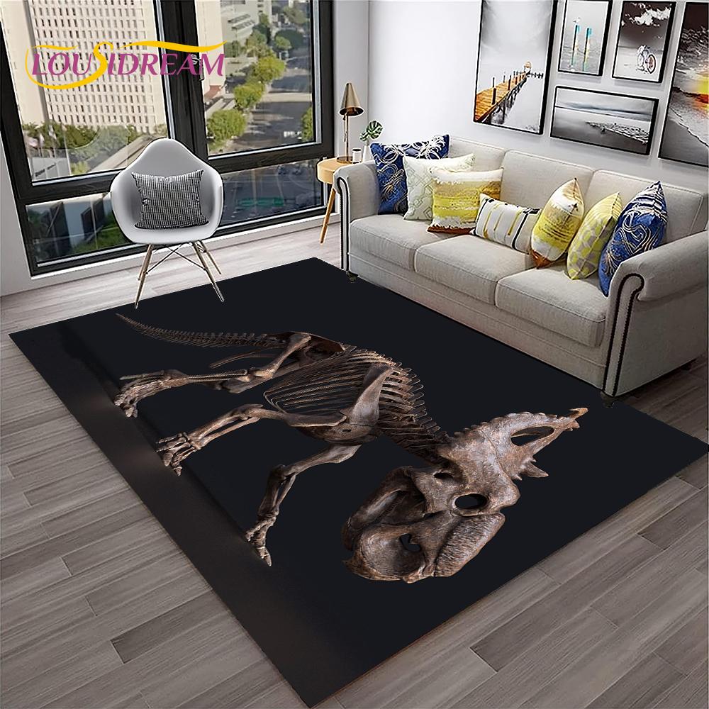 Animal Fossil Dinosaur 3D Series Carpet HD Rug for Home Living Room Bedroom Sofa Doormat Decor,kids Area Rug Non-slip Floor Mat