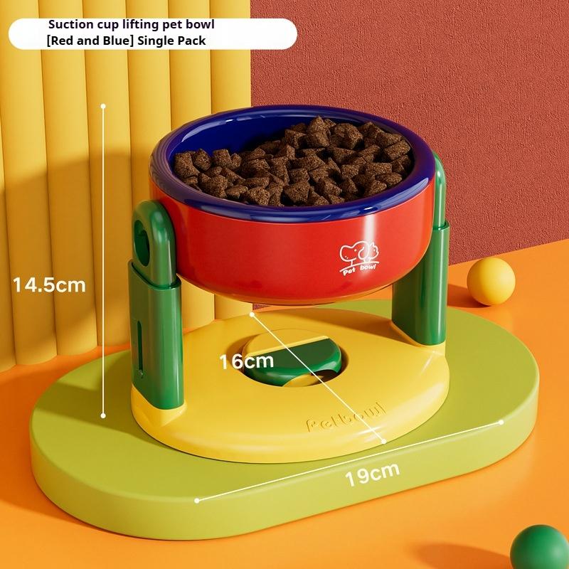 

Товары для животных Присоска Подъемная миска для домашних животных Регулируемая универсальная защита для кошек и собак Наклонная миска с высокой ножкой для предотвращения опрокидывания red and blue one pack