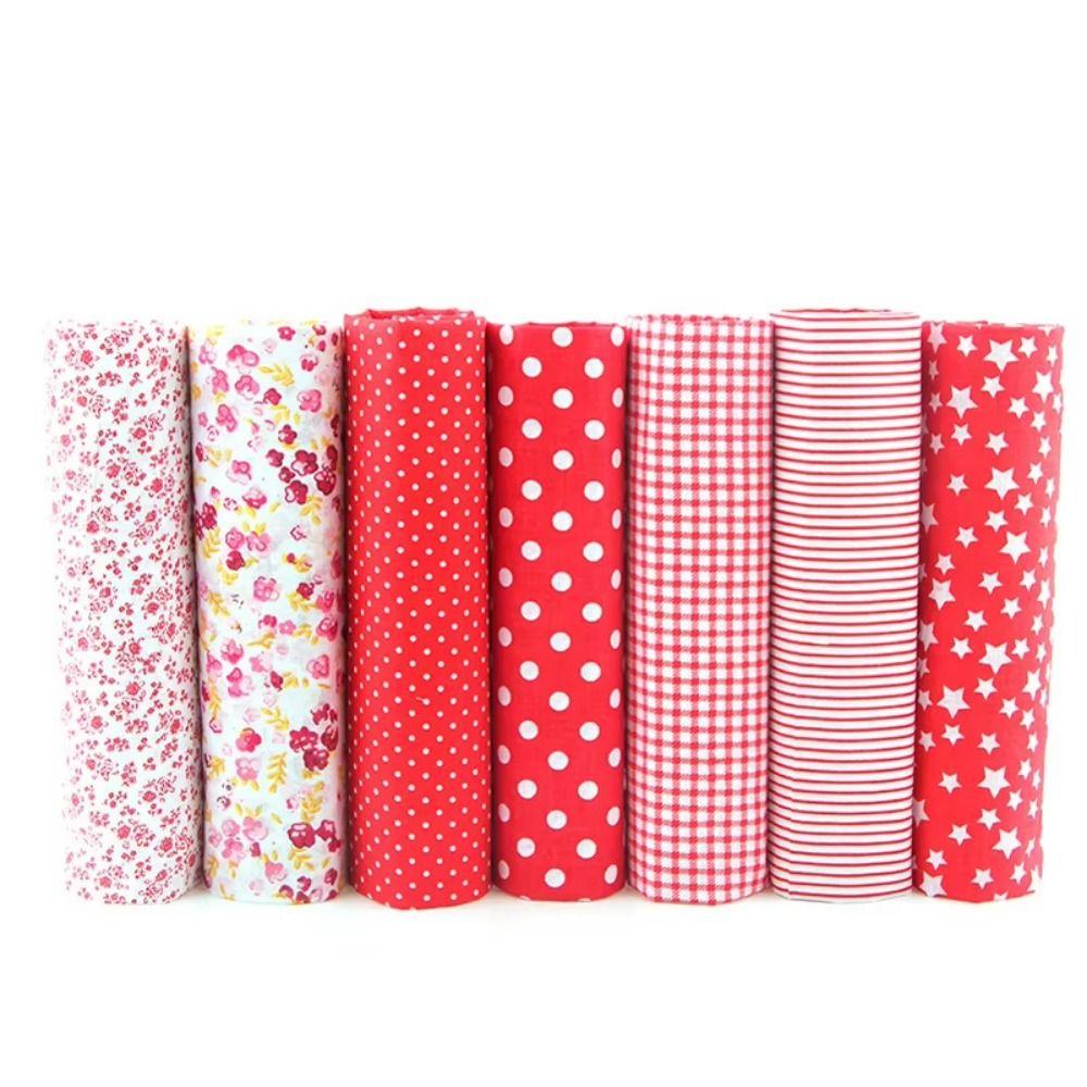 7Pcs/set Pre-Cut Cotton Fabric Stash 50x50cm DIY Sewing Patchwork Fabric Bundle Colorful Breathable