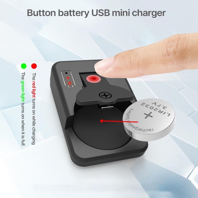 Type C Lithium Coin Battery Charger Widely Charging for LIR1025,LIR1220,LIR1254,LIR1620,LIR1632,LIR2016,LIR2025 Battery