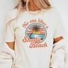 No One Likes a Shady Beach Graphic T Shirt Funny Palm Tree Sunset Ocean Summer Shirt Cool Beach Shirt for Men or