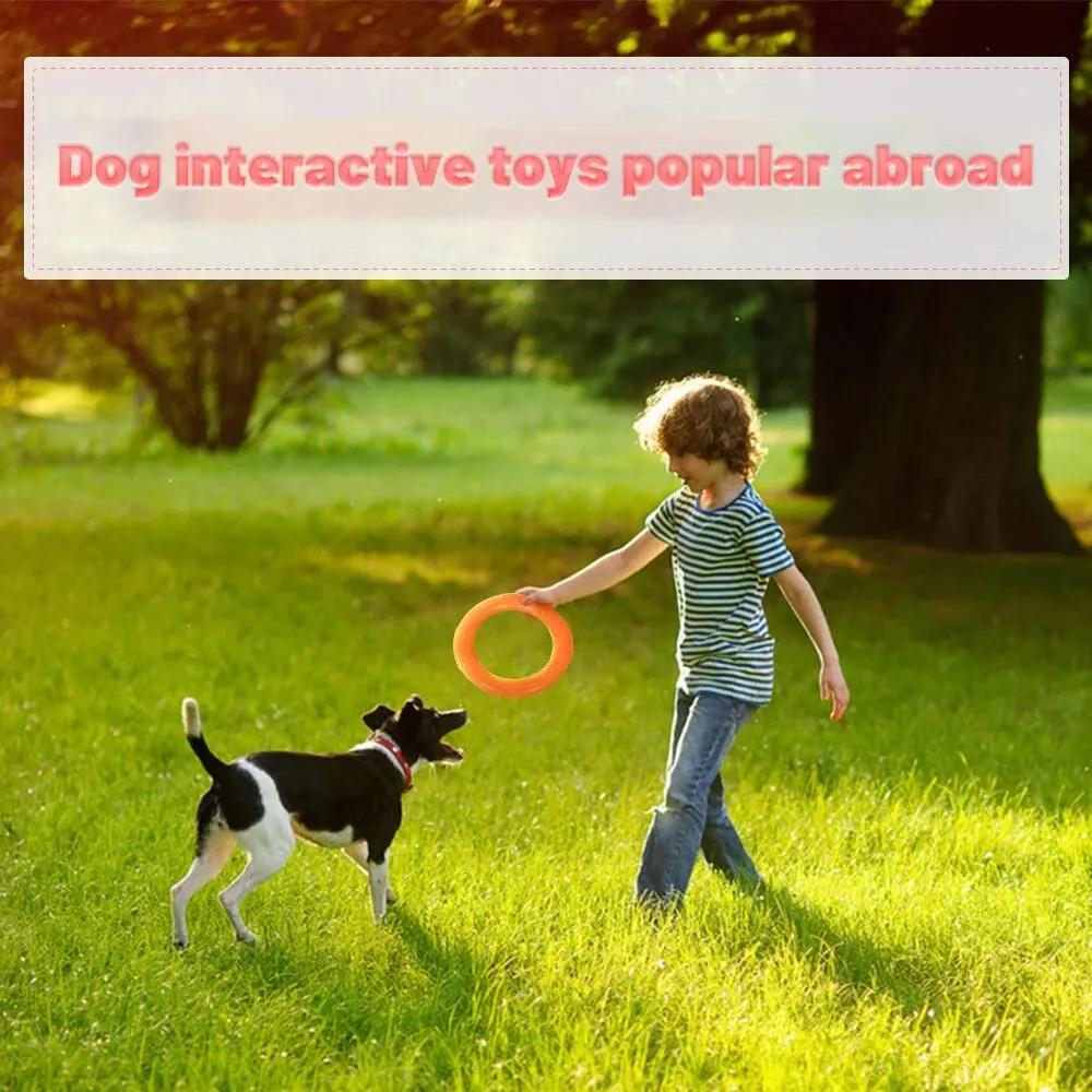 Floating Water Dog Toys Pet Flying Disk Training Ring Puller EVA Interactive Training Ring Puller Resistant forSmall Medium Dogs
