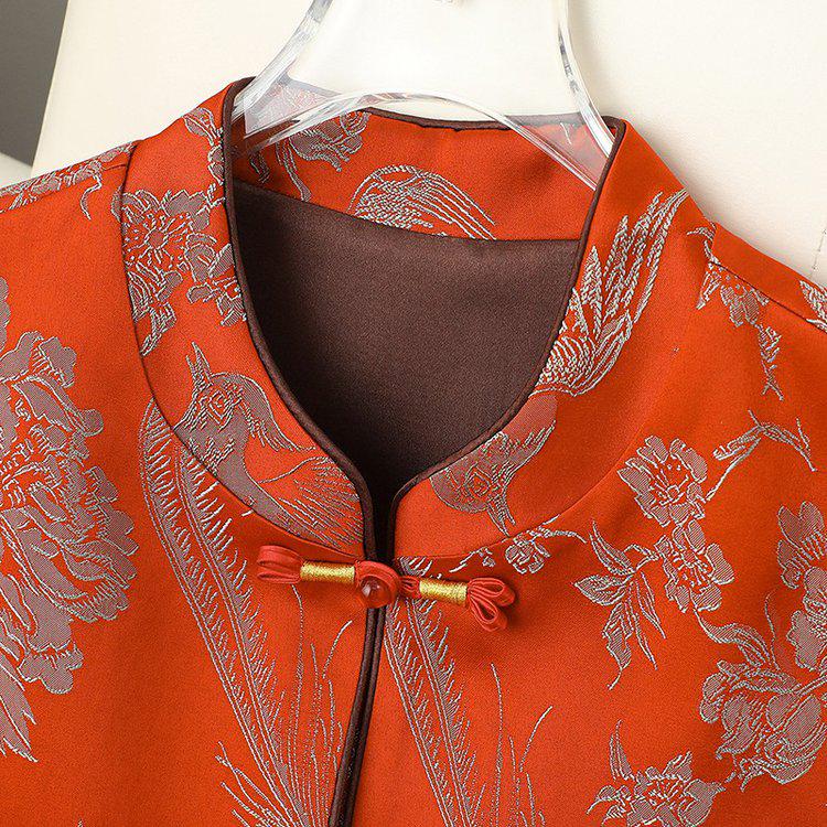 Spring 2026 Tang Suit Vest: Elegant Chinese-Style Outerwear for Middle-Aged and Elderly Women