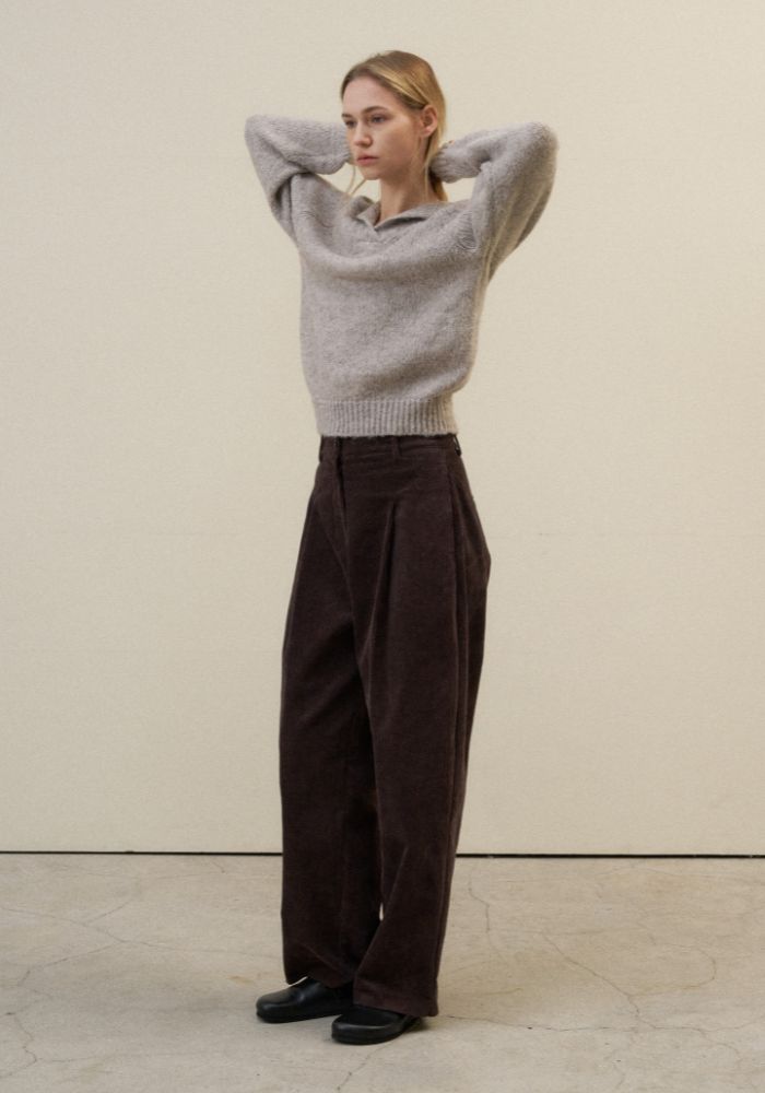 Nobeu Corduroy Curved Pants_Brown