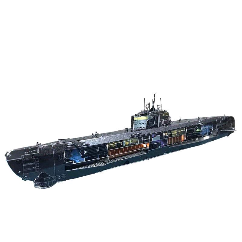 Type XXI German U-boat 3D Metal Puzzle – No Glue Needed