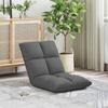 Adjustable Floor Chair Dark Grey Fabric