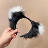 Hundeohren Wolf Handgemacht Tier Pelzig Katzen Stirnband Haarreif für Con
