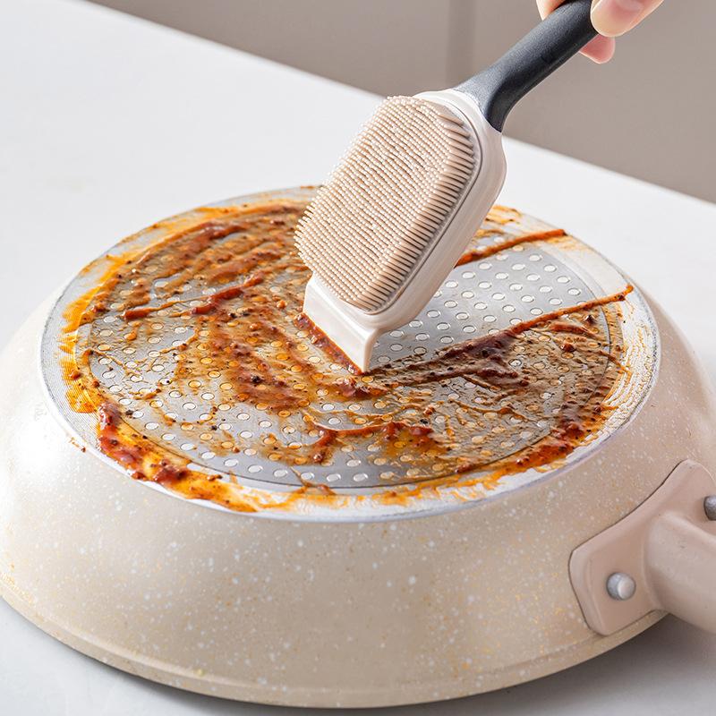 Household Kitchen Long Handle Pot Brush Special Silicone Does Not Hurt The Pot Wash Pot Brush Wash Pot Brush
