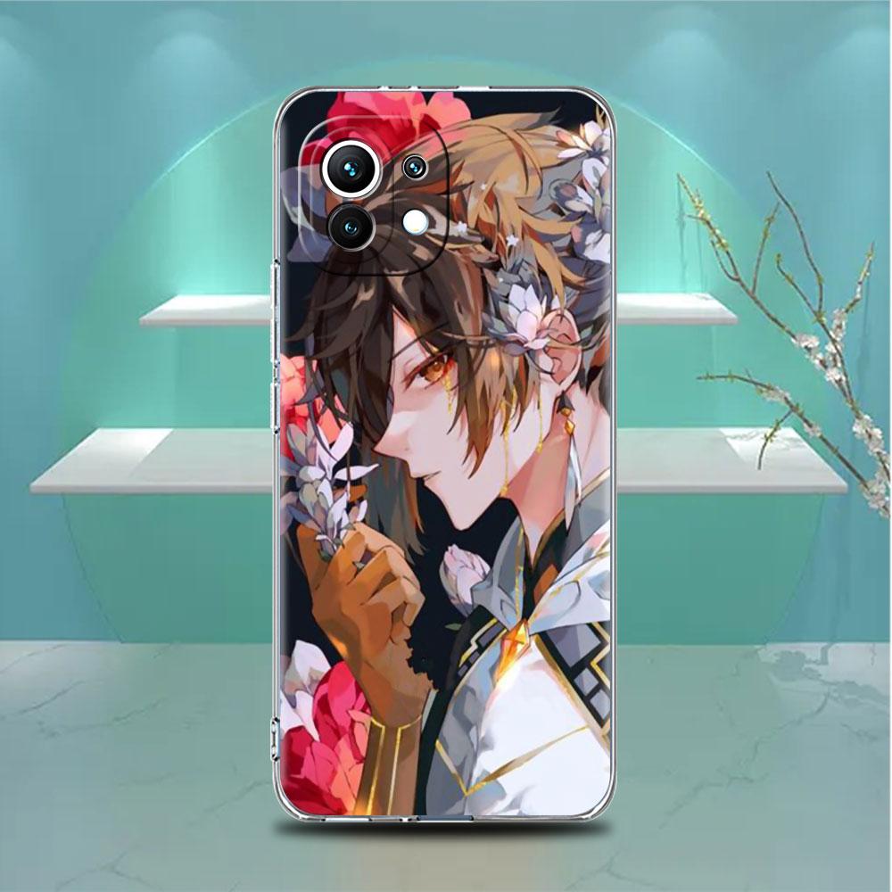 Genshin Impact Raiden Shogun Baal Clear Case For Xiaomi Mi Poco X3 NFC M3 Pro F3 F1 11 Lite 12 Note 10 11T 9T Phone Cover