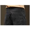 Plus Size Autumn Elastic Loose High Waist Basic Black Harem Denim Jeans for Big Men Casual Fashion Warm Daily Trousers