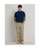 Binpolmen Cotton Silk Collared Neck Knit Blue