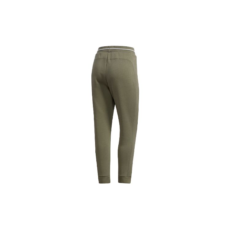 Adidas Logo Print Cuffed Nine-Point Casual Sports Pants Women Pants Heritage-Green FM9324