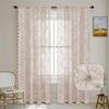 1pc Romantic Lace Sheer Curtain Flower Lace Window Curtains for Living Room Bedroom Home Window Screening Rod Pocket